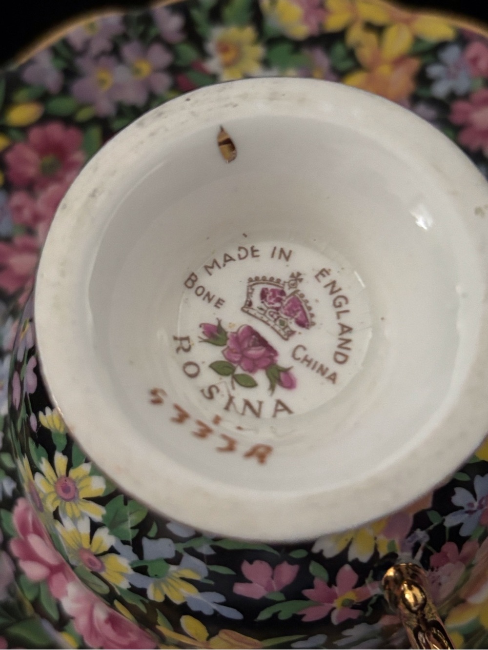 Vintage Rosina Floral Chintz Teacup & Saucer - Picture 6 of 13